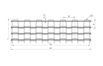 Embossed wire mesh belt - NTGR