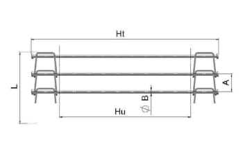 Wire mesh belt with straight crosspiece and side mesh - NTDC