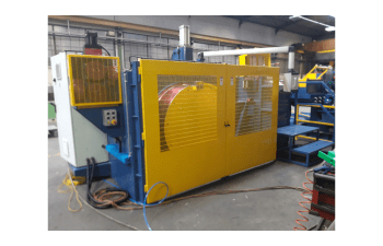 In-line wire drawing machines upstream of cold headers