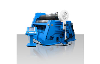 Four-roller sheet metal bending machine with double pinch