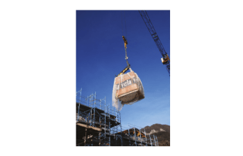 Safety net for crane forks