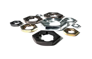 Palnuts in steel and brass