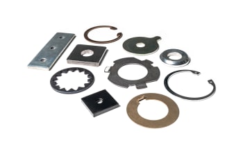 Retaining rings in stainless steel, carbon steel, and brass