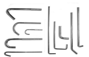 Tiranti a gancio in acciaio inossidabile e ferro