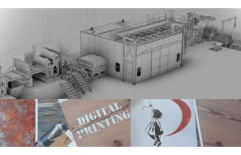 Linee di stampa digitale su coils di lamiera e alluminio