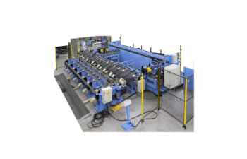 Production lines for straight and bent prestressed steel rods