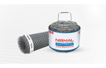 Barbed wire and chain link fences