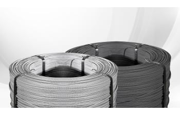 Galvanized and black steel ribbed wires