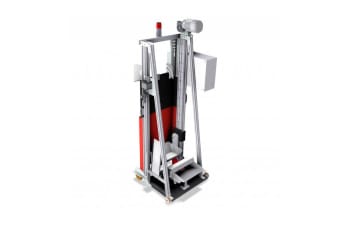Programmable vertical lifting device with basin