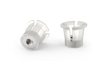 Expansion threaded nylon bushes