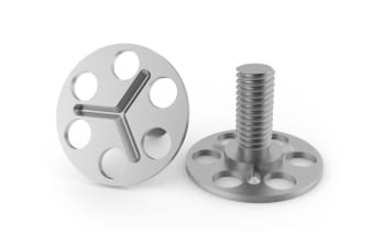 Bushes, nuts and studs with plate