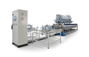 Automatic double-drawing machine with bar cutting