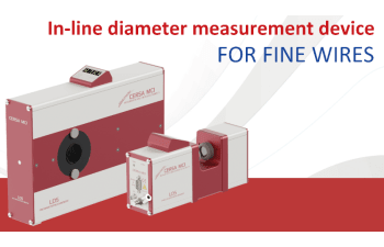 Misuratore di diametro in linea per fili sottili