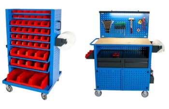 Utility carts for fasteners storage and workstations