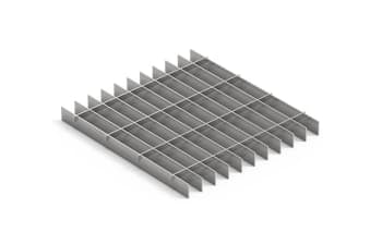 Press-locked steel gratings