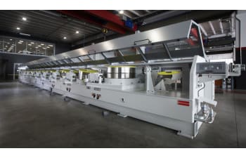 Wire and rope drawing line for ferrous metals