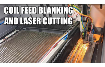 Coil-fed laser cutting lines for continuous sheet metal processing