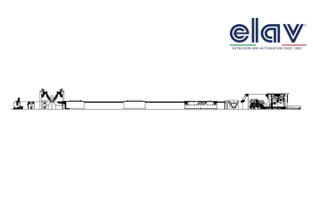 Extrusion line for coaxial cable insulation