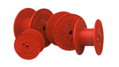 Plastic and steel composite reels