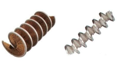 Spiral brushes for rod and wire