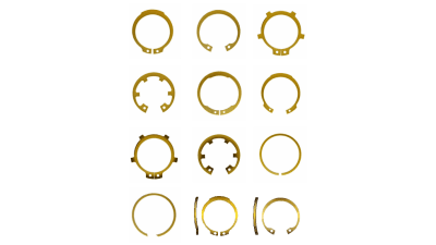 Axially assembled retaining rings