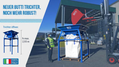 Noch robuster: Butti präsentiert den neuen Big-Bag Trichter aus Stahl