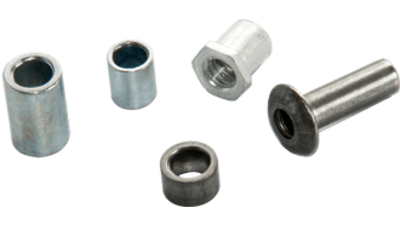 Spacers and sleeves according to customer design or sample
