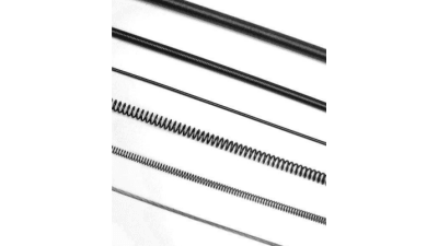 Aexit Molla Di Compressione In Acciaio Al Manganese - 1,5x20x305 Mm - Colore Nero, Per Porte Schermo, Sedie E Giocattoli - 5