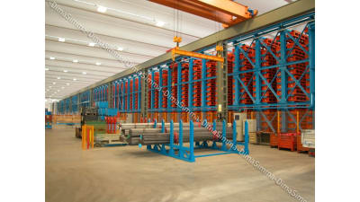 Automatisches Lager für Stahl-Langprodukte mit Portalaufzug und Regalbediengerät