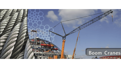 Steel wire ropes for boom cranes