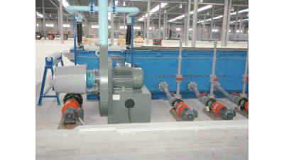 Flux tanks for galvanized wire production lines