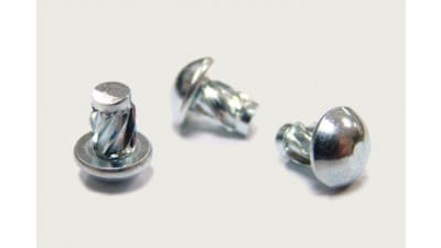 Round head self-tapping rivets with dog point