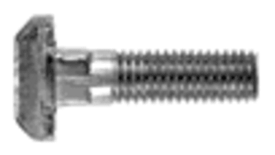 T-head bolts with square neck type B and with double nib