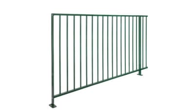 Steel fencing and railing for construction sites