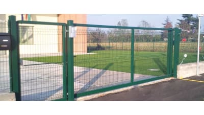 Cancello In Ferro Zincato A Battente., Cancelli In Ferro - Serramenti