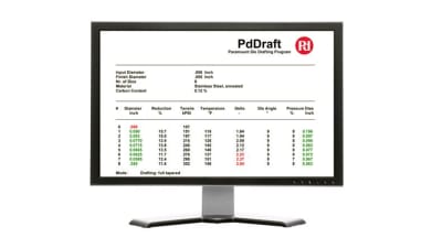 PdDraft - software di settaggio filiere per trafilatura