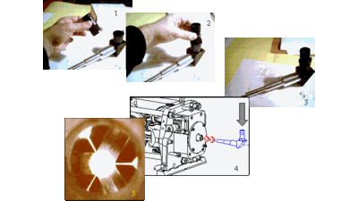 Gruppo ottico: regolazione rulli di laminazione