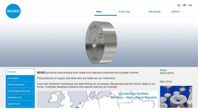 Filiere di trafilatura: un nuovo sito Internet per Redies