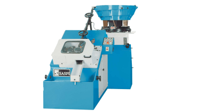 Rotary thread rolling machine for screws