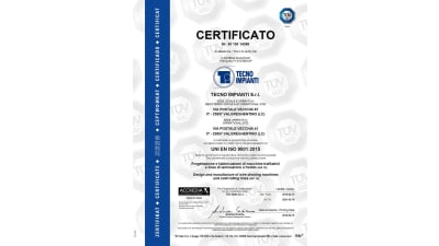 Tecno Impianti ottiene la certificazione UNI EN ISO 9001:2015