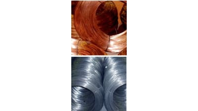 Mild coppered wire