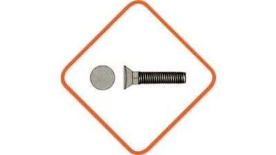 Countersunk screws with square neck