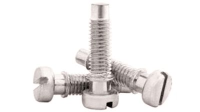 Collars and screws with rings for electrical equipment