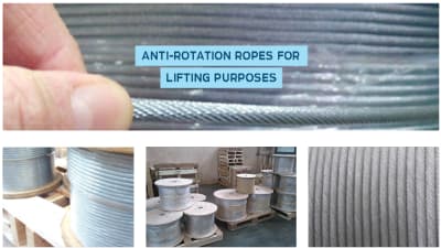 Safe lifting with anti-rotation ropes offered by Blutref