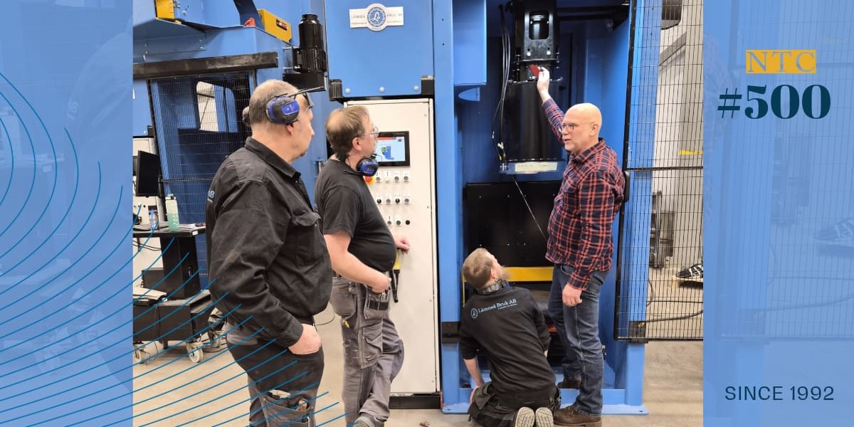 Final mechanical adjustment of the 500th No Twist Coiler at Lämneå Bruk premises