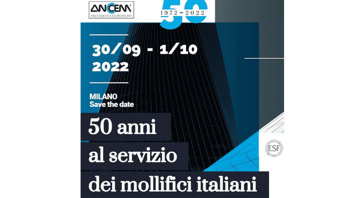ANCCEM compie 50 anni. Prenota subito il tuo posto al convegno dei mollifici