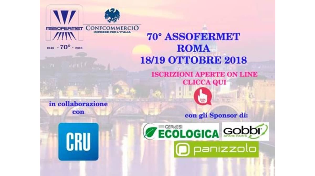 Settantennale Assofermet: programma e modalità di iscrizione