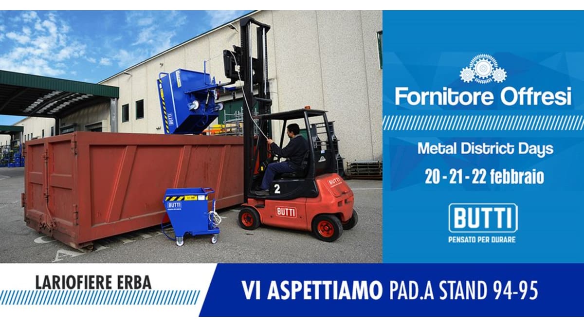 Butti vi invita a Fornitore Offresi, il salone della subfornitura meccanica d’eccellenza