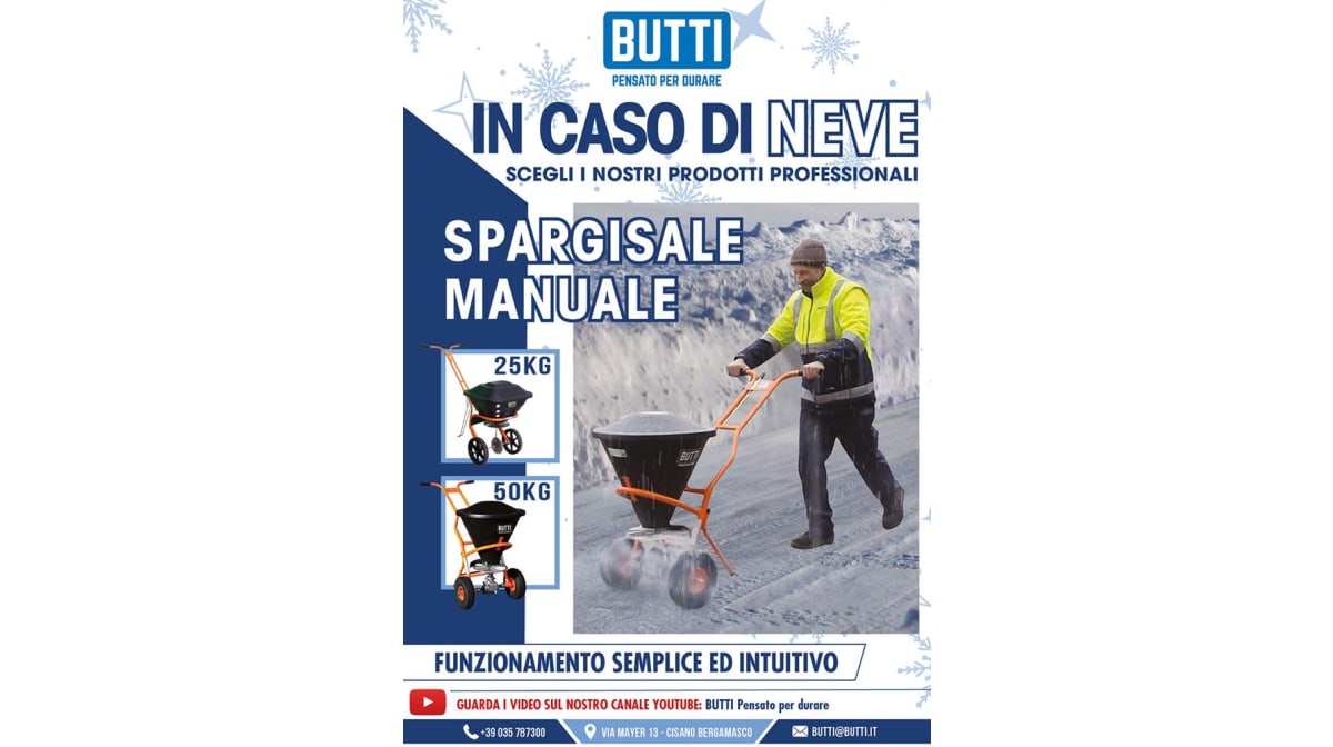 Spargisale professionali BUTTI, pensati per durare