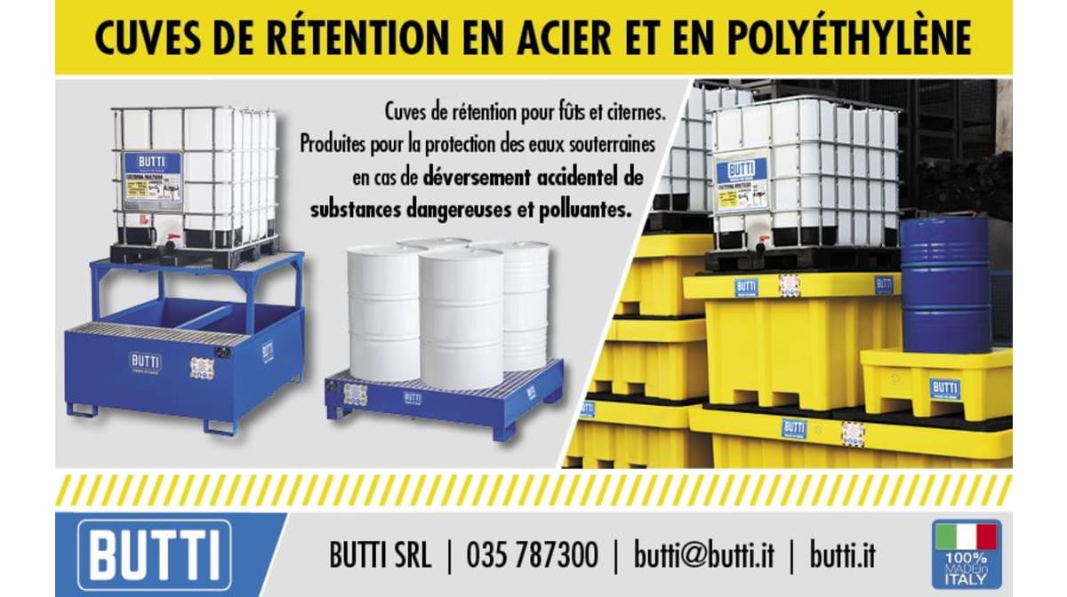 Butti : cuves de rétention pour fûts et citernes